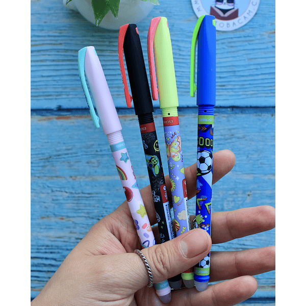 Roller Gel Borrable, Borrax JUMP, Tinta Azul.-