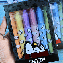 Set 6 destacadores borrables Snoopy 