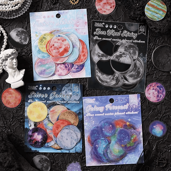 Set Stickers Planetas y Galaxias