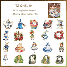 Set de Stickers El Principito y Alicia (40 stickers)