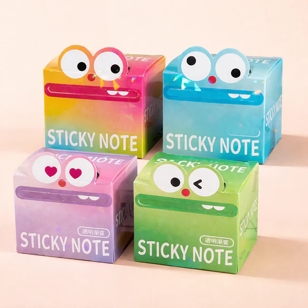 Cajita tipo posit adhesivo diseños Tornasol