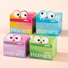 Cajita tipo posit adhesivo diseños Tornasol