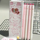 Set 4 boligrafos tinta gel Negra punta fina Corazon