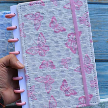 Libreta de Disco tamaño A5 Texturizada diseño Mariposa
