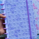 Libreta de Disco tamaño A5 Texturizada diseño Mariposa