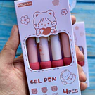 Set 4 boligrafos tinta gel negra Punta fina