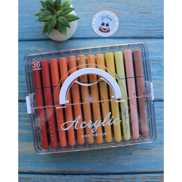 Marcadores acrilicos punta pincel 36 colores