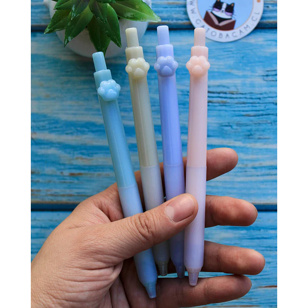 Boligrafo tinta negra, punta fina, Patita de gato