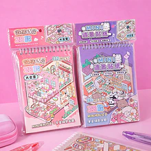 Libreta stickers escenas  3D, 20 Hojas argollada