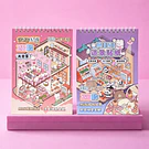 Libreta stickers escenas  3D, 20 Hojas argollada