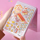 Libreta stickers escenas  3D, 20 Hojas argollada