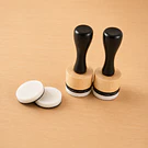Set 2 esponjas redondas con mango de madera para sombreado Scrapbooking