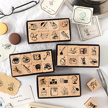 Set 8 sellos de Madera para decoración Scrap o Journal