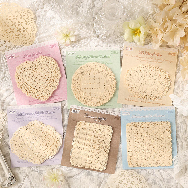 Blondas de Papel Vintage para Proyectos de Scrap