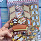 Libreta stickers escenario 3D, 20 Hojas argollada
