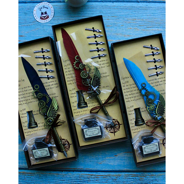 Set de Pluma y Tintero Vintage