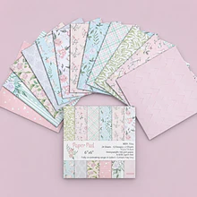 Set de Papeles decorativo diseño Paper Pad rosa y celeste