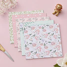 Set de Papeles decorativo diseño Paper Pad rosa y celeste