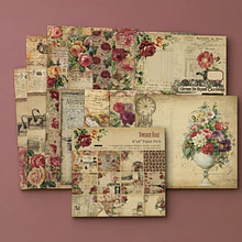 Set de Papeles decorativo diseño Vintage Rose
