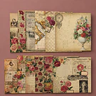 Set de Papeles decorativo diseño Vintage Rose