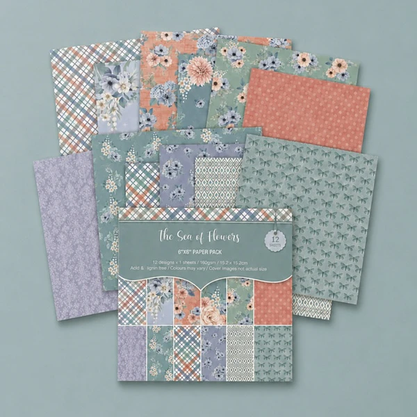 Set de Papeles decorativo diseño The Sea of Flowers