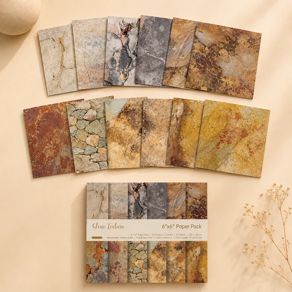 Set de Papeles decorativo diseño Stone Texture