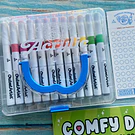 Set de Marcadores Acrilicos 24 Colores + Libro Coloring book punta pincel