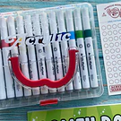 Set de Marcadores Acrilicos 12 Colores + Libro Coloring book punta pincel