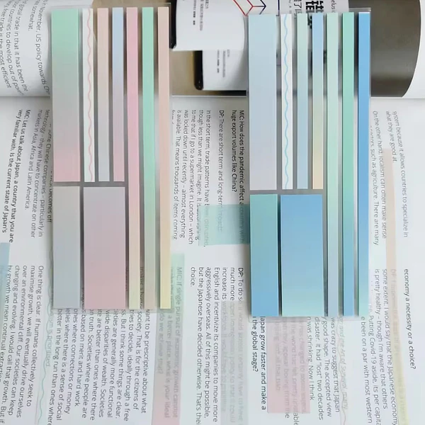 Notas adhesivas tipo marca paginas
