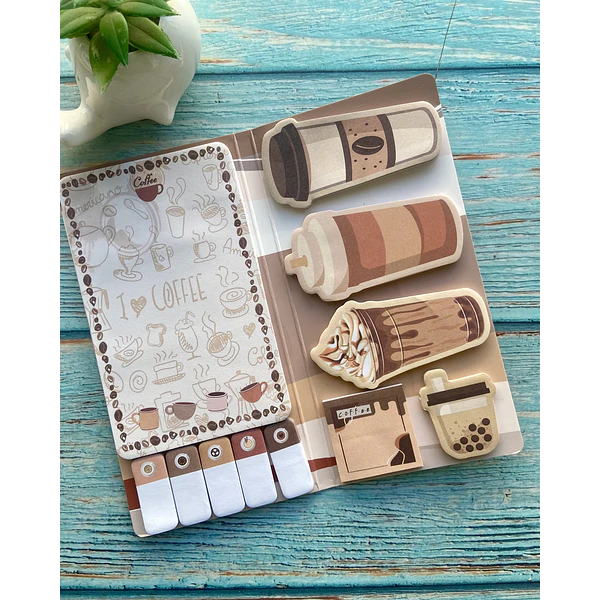 Set de Nota adhesivas diseño Coffee