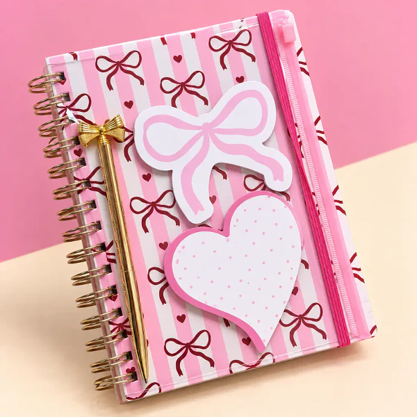 Libreta A5 con Notas adhesivas sobre y boligrafo