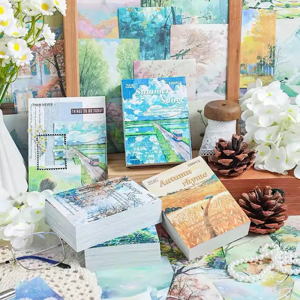 Block pequeño 200 hojas papeles decorativos 