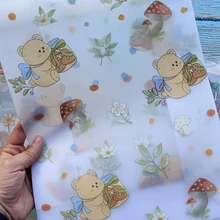 Bolsa de regalo transparente diseño osito y conejo