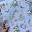 Bolsa de regalo transparente diseño osito y conejo