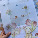 Bolsa de regalo transparente diseño osito y conejo