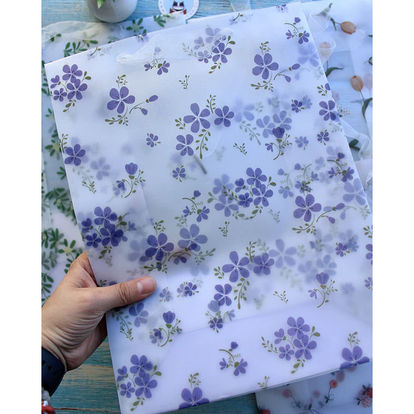 Bolsa regalo transparente Flores