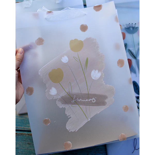 Bolsa de Regalo transparente diseño Flores