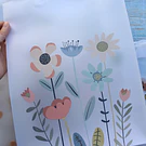 Bolsa de Regalo transparente diseño Flores