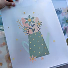 Bolsa de Regalo transparente diseño Flores