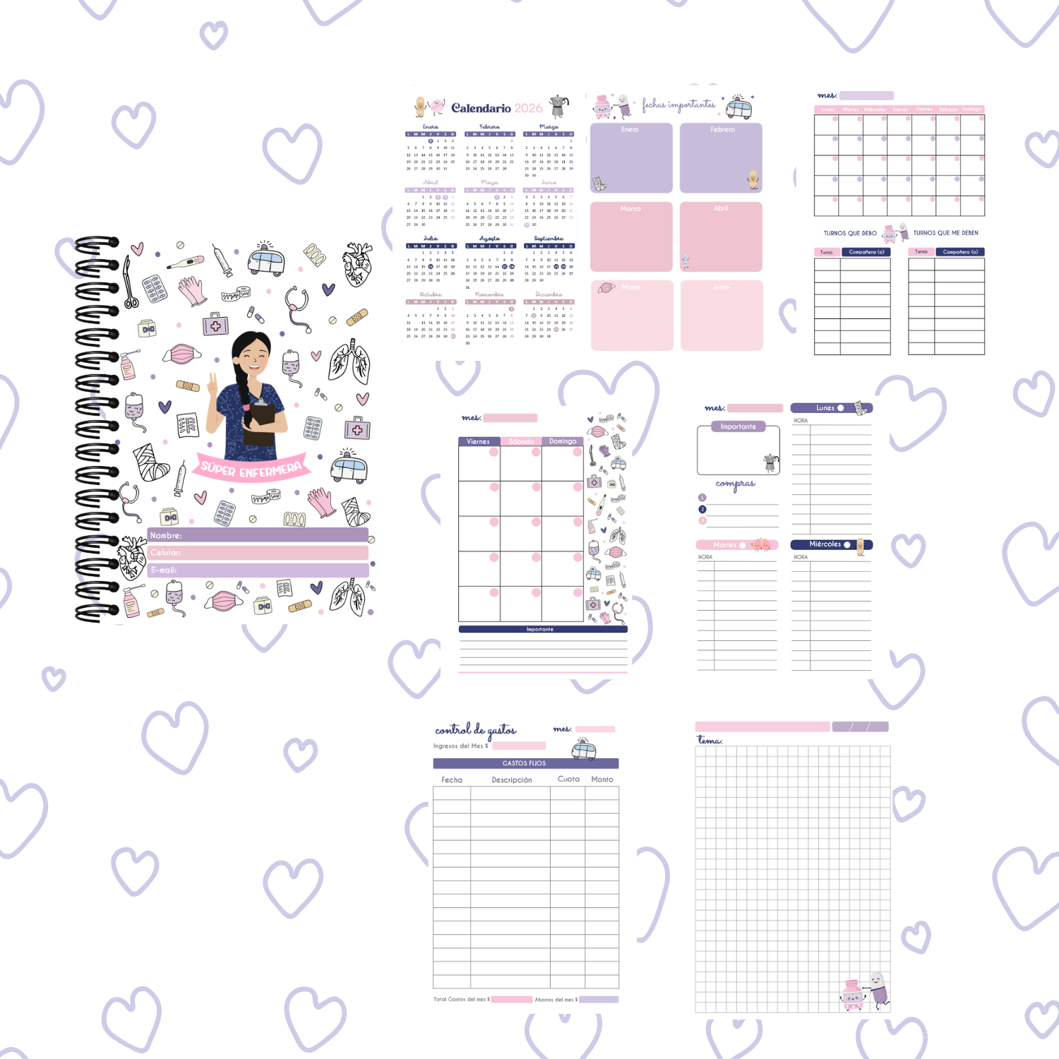 "Planner Enfermera"