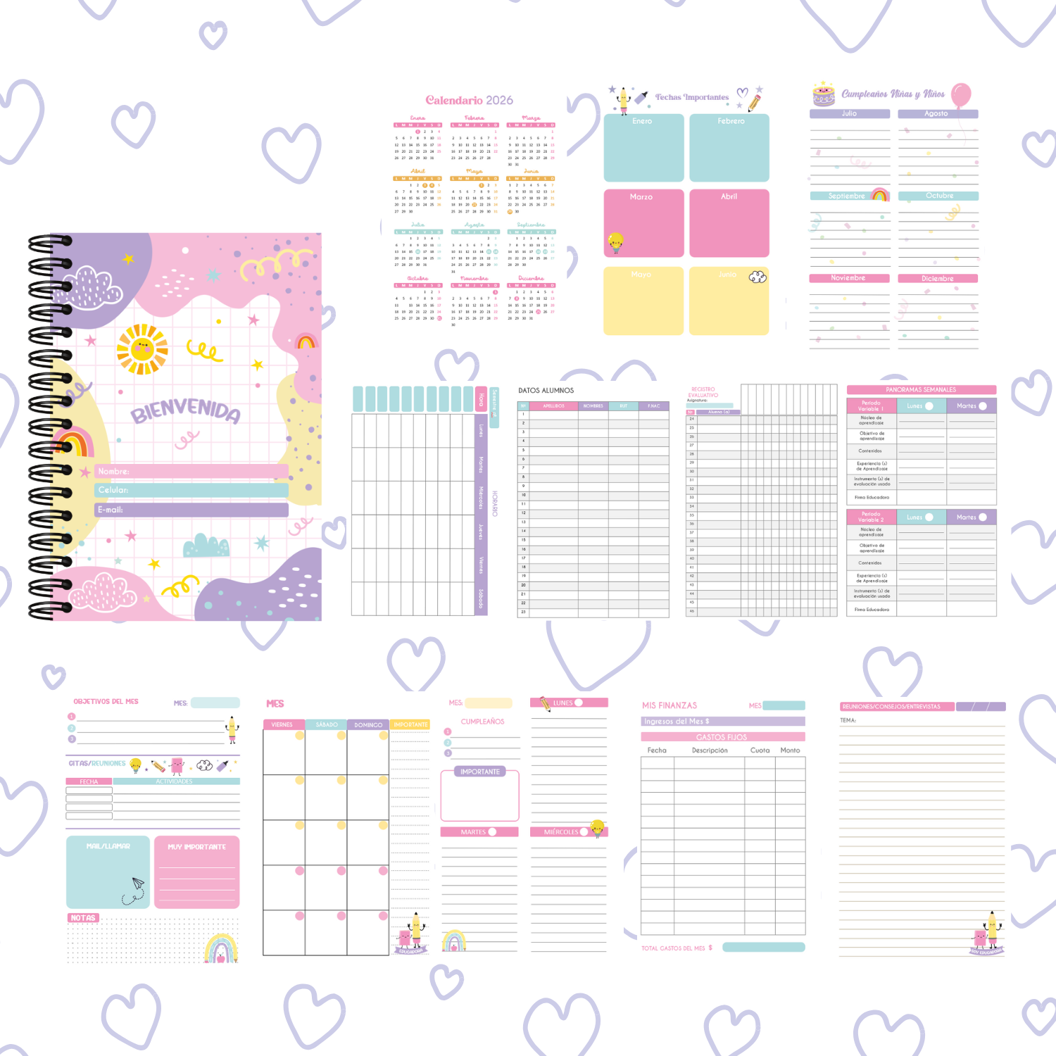 PLANNER EDUCADORA PÁRVULO