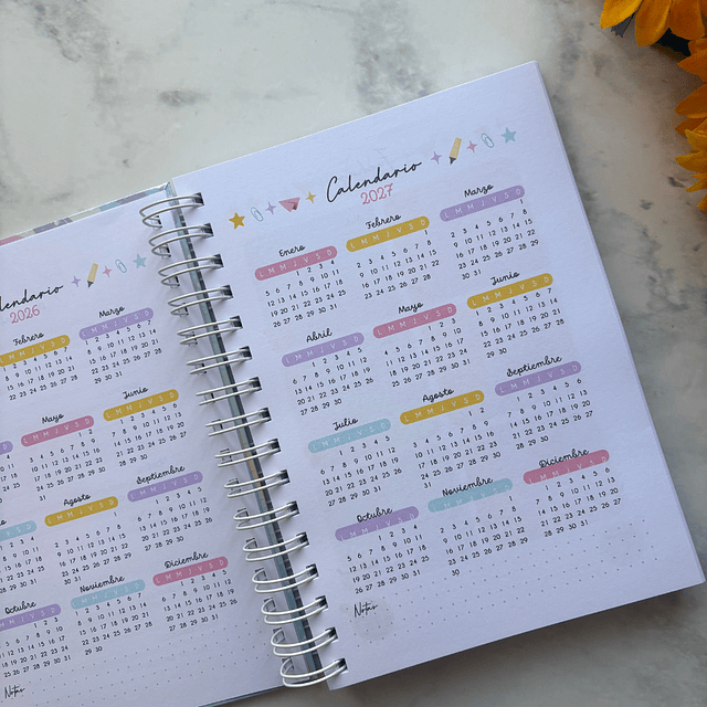 PLANNER UNIVERSITARIO PASTEL