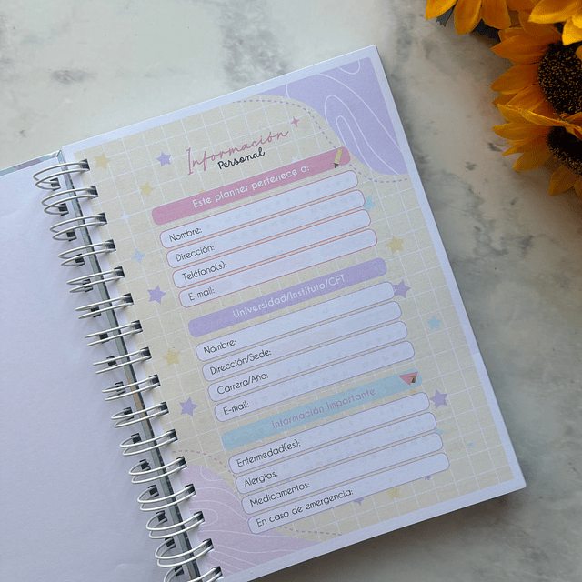 PLANNER UNIVERSITARIO PASTEL
