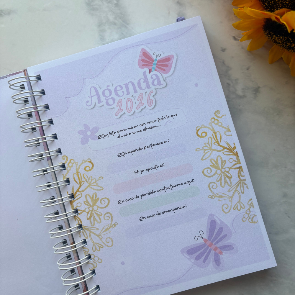 PLANNER ANUAL MARIPOSA