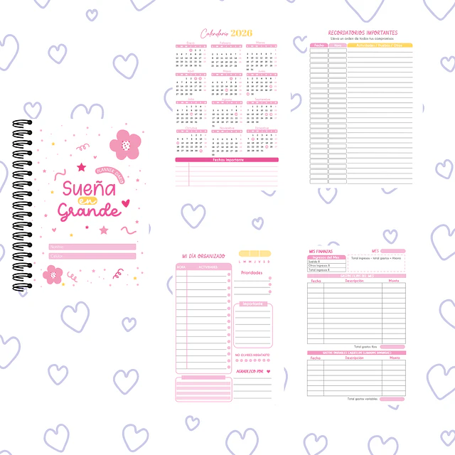 PLANNER DIARIO PINKYPINKY