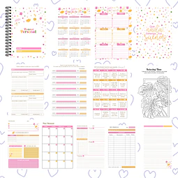 PLANNER GREEN-PINK