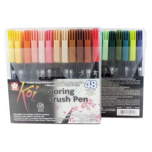 Set KOI Brush Pen 48 Colores