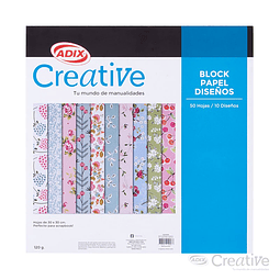 Block papel diseño -Floral-