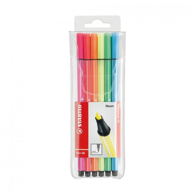 Set Pen 68 - 6 colores Fluor
