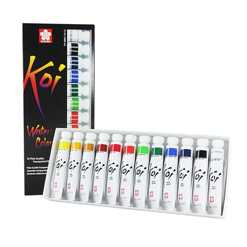 Set de acuarelas en tubo KOI Water Colors 